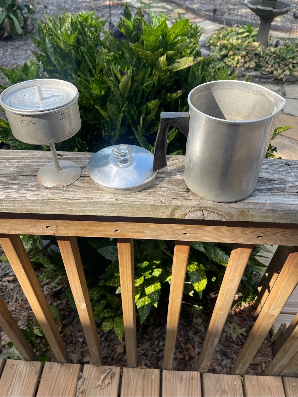 Vintage Aluminum Coffee Pot Percolator